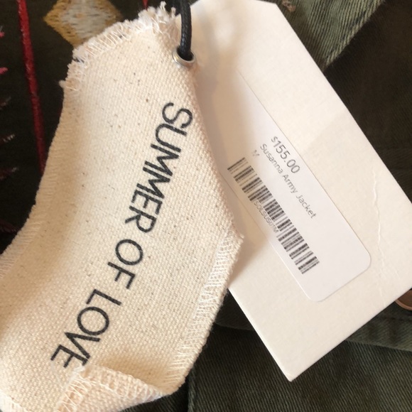 Summer of Love Army jacket sz Medium & Small Petite New! - Picture 9 of 15